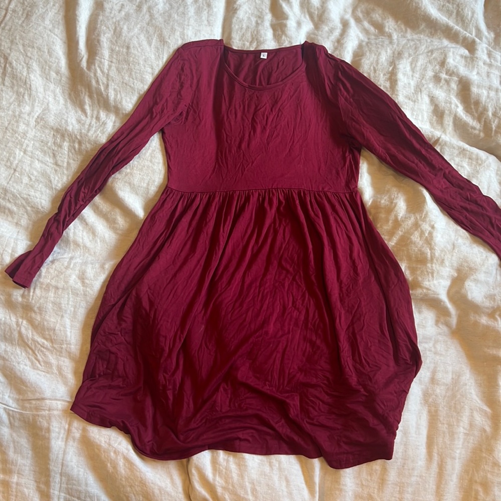 Red wine colored dress